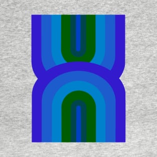 Blue Double Rainbow Arc T-Shirt